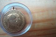 1902 King Edward VII &amp; Queen Alexandra CORONATION - Vintage Rara Gold Coin Medallion