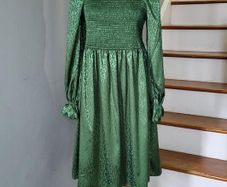 CurveWow green satin dress, Size 16, BNWT