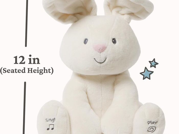 Brand New GUND Flora Bunny Interactive Plush with Moving Ears, Play & Sing Features 12 Inch Version