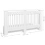 Radiator Covers 2 pcs White MDF 152 cm Image 4