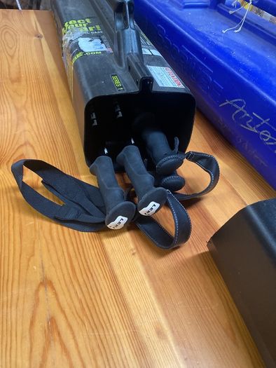 Pair of Ski Poles and Protective Case