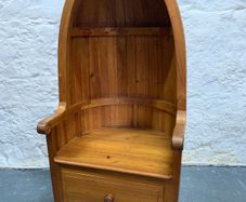 Late Victorian Pine Porters Chair.