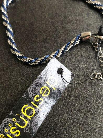 DesignSix London Candice Bracelet New With Tag, Silver & Navy Colour