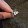 925 Sterling Silver three stone CZ ring Image 3
