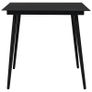 Garden Dining Table Black 80x80x74 cm Steel and Glass Image 2