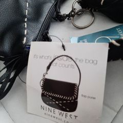 new 9 West handbag &purse blue silk lining tag attached