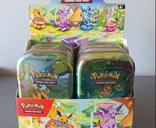 pokemon prismatic evolutions mini tin display