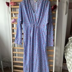 dress midi dress powder blue with hearts size medium monki brand