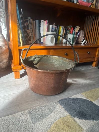 Antique Copper Log Bucket
