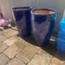 Blue ceramic tall pots Image 4