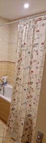 Shower curtain + rail