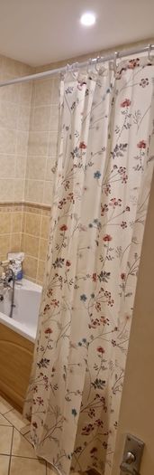 Shower curtain + rail