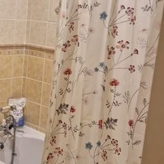 Shower curtain + rail