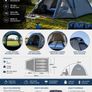 4 Person Dome Camping Tent With Porch Groundsheet And Windows Waterproof 3000mm Image 2
