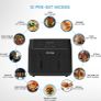 Double Air Fryer - 9L - 2 x 4.5L Independent Cooking Zones - Free 50 Recipe Cookbook- 12 Cooking Programs - Digital LED Display Airfryer - Healthy Oil-free Fryer - Portable Kitchen Appliance (FREE POSTAGE) Image 4