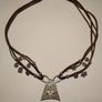 Handmade Silver and Leather Necklace Image 2