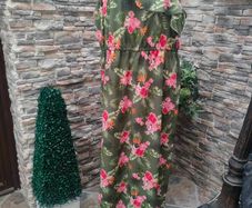 Maxi green floral dress size 20 Postage included