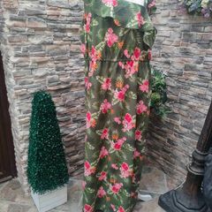 Maxi green floral dress size 20 Postage included