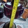 Beautiful Antique Oil Lamp Deep Purple Glass Reservoir, typical of Victorian Era Postage Available Image 8
