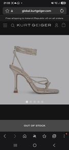 KG Kurt Geiger gold sydney strap high heels