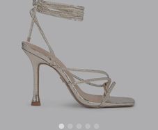 KG Kurt Geiger gold sydney strap high heels