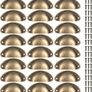 24 Pcs Shell Cup Handles, Semi Circle Drawer Pull Handle, Metal Kitchen Cupboard Cabinet Dresser Door Handles Knobs, Retro Furniture Knobs (FREE POSTAGE) Image 2
