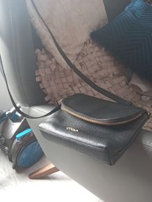 Black Leather Crossbody Bag