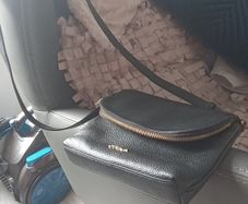 Black Leather Crossbody Bag