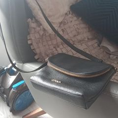 Black Leather Crossbody Bag