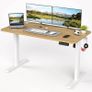 Electric Height Adjustable Standing Desk Sit Stand Desk with Whole Board for Home Working Image 2