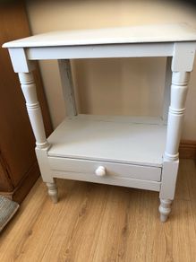 Painted pine lamp table / bed side table.