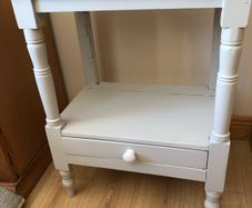 Painted pine lamp table / bed side table.