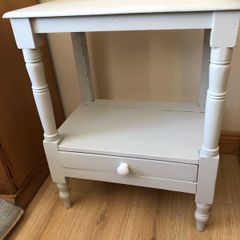 Painted pine lamp table / bed side table.