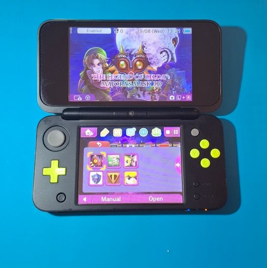New 2DS XL Black & Lime (Modded)