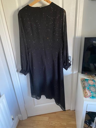 Warehouse ladies black sparkly dress