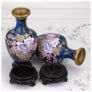 Pair Vintage Cloisonne Vases On Stands Image 7