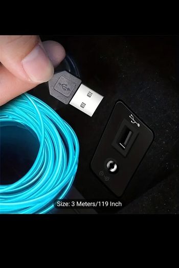 3m Usb Cold Light Lamp With Atmosphere Effect For Car Interior Decoration