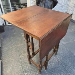 Sturdy strong Folding gateleg Antique Vintage  Arts&Crafts folding side Table