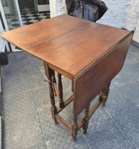 Sturdy strong Folding gateleg Antique Vintage  Arts&Crafts folding side Table