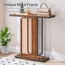 Console Table for Hallway Slim, Narrow Hallway Table, 2-Tier Industrial Sofa Table with Geometric-Styled Structure Image 4