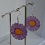 Aster Purple Daisy Flora Earrings Image 2