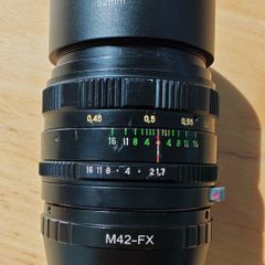 Zenitar 50mm F1.7 - M42 mount with Fuji adapter