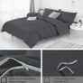 Bedding Set with Fitted Sheet - Double Duvet Cover with Pillowcases and 40cm Deep Pocket Bed Sheet Dark Grey 4 Pieces Bedding Set MULTIPLE SIZES AVAILABLE (FREE POSTAGE) Image 4
