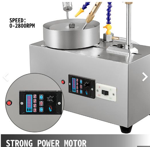 Gem Faceting Machine Rock Polisher 2800rpm Jewelry Polisher W/ Pump