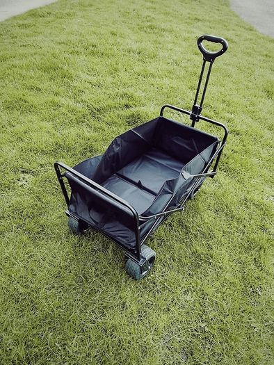 Camping trolley/ Huge wide wheels Beach wagon/ Garden cart/ Wagon cart/ Trolley Heavy Duty, Large Folding Wagon with Wide All-Terrain Wheels, Garden Cart Pull Along Hand Truck for Camping Beach Fishing