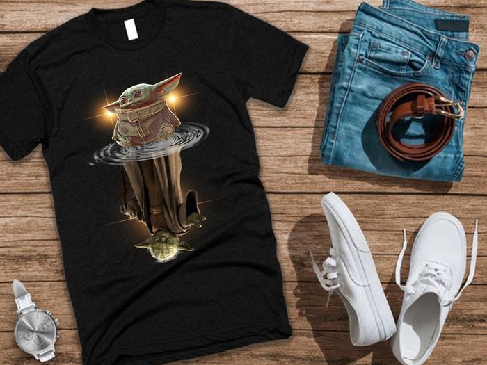 Yoda Child Water Reflect Yoda Star War T Shirt star wars movie t-shirt baby Yoda