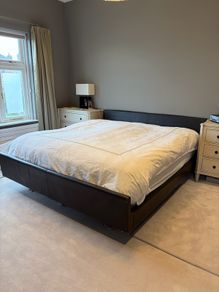 Italian Leather Double Bed