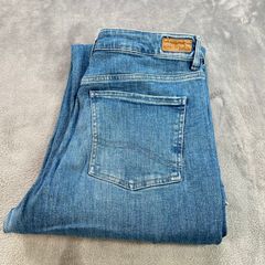FAT FACE Womens Elise Wide Leg Jeans UK 14R W32 L29 Pale Mid Denim