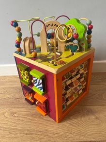 Zany Zoo wooden activity cube