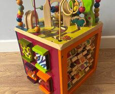 Zany Zoo wooden activity cube